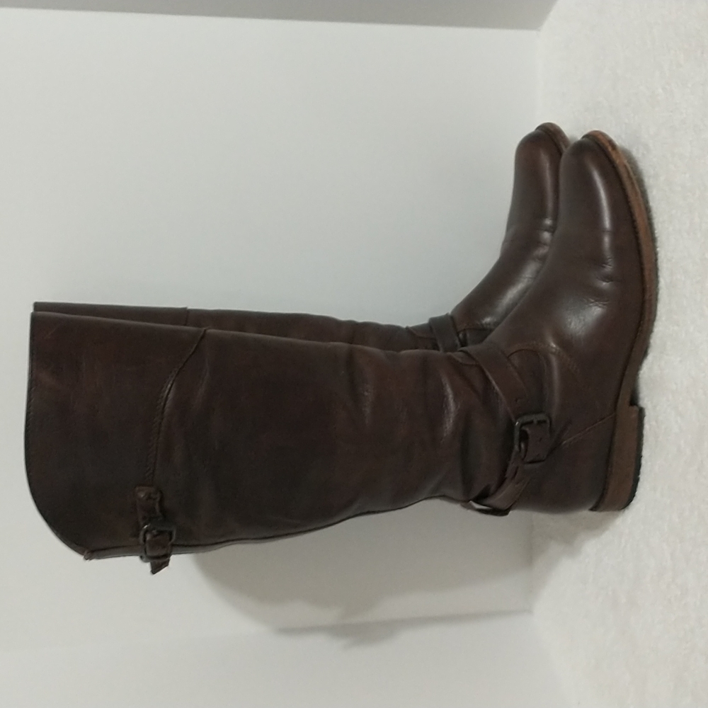 Frye Phillip Riding Knee High Leather Boots Cognac 3476844 Women's Size 10 B